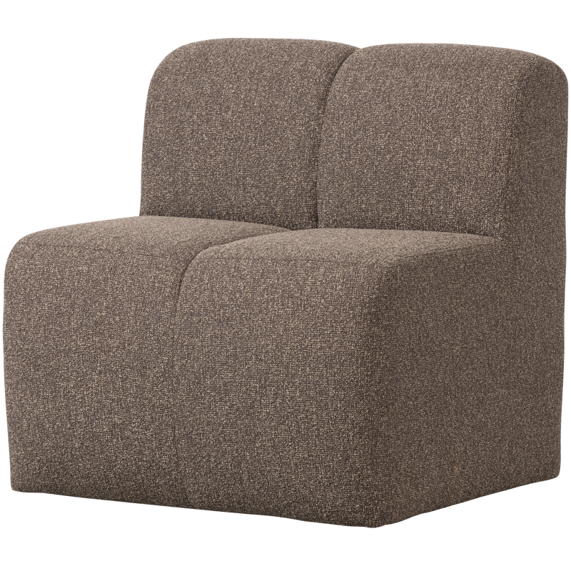 WOOOD Mojo Matbänk 84 cm med Ryggstöd i Bouclé Brun Melange