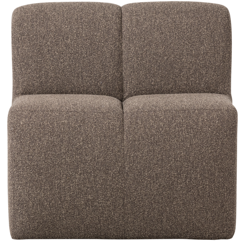 WOOOD Mojo Matbänk 84 cm med Ryggstöd i Bouclé Brun Melange