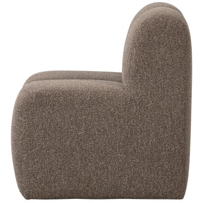 WOOOD Mojo Matbänk 84 cm med Ryggstöd i Bouclé Brun Melange