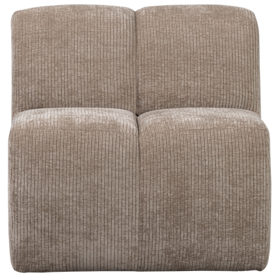 WOOOD Mojo Matbänk 84 cm med Ryggstöd i Ribbat Tyg Mörk Sand