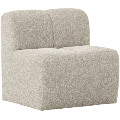 WOOOD Mojo Matbänk 84 cm med Ryggstöd i Bouclé Beige Melange