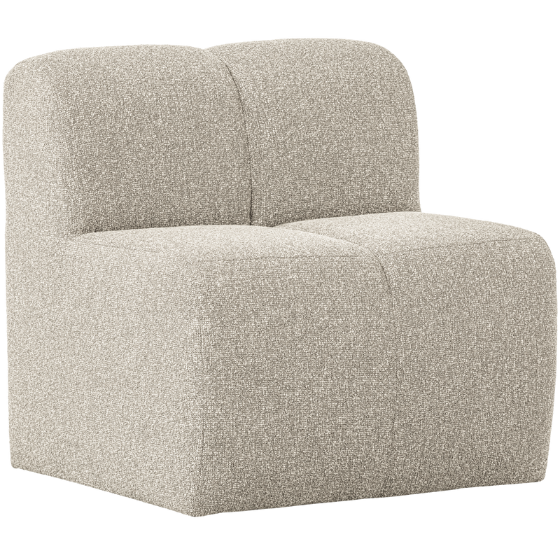 WOOOD Mojo Matbänk 84 cm med Ryggstöd i Bouclé Beige Melange