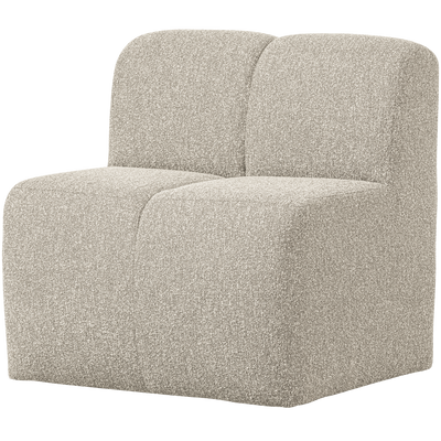 WOOOD Mojo Matbänk 84 cm med Ryggstöd i Bouclé Beige Melange