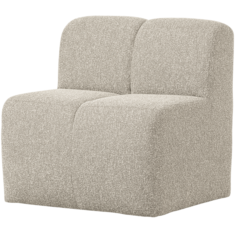 WOOOD Mojo Matbänk 84 cm med Ryggstöd i Bouclé Beige Melange