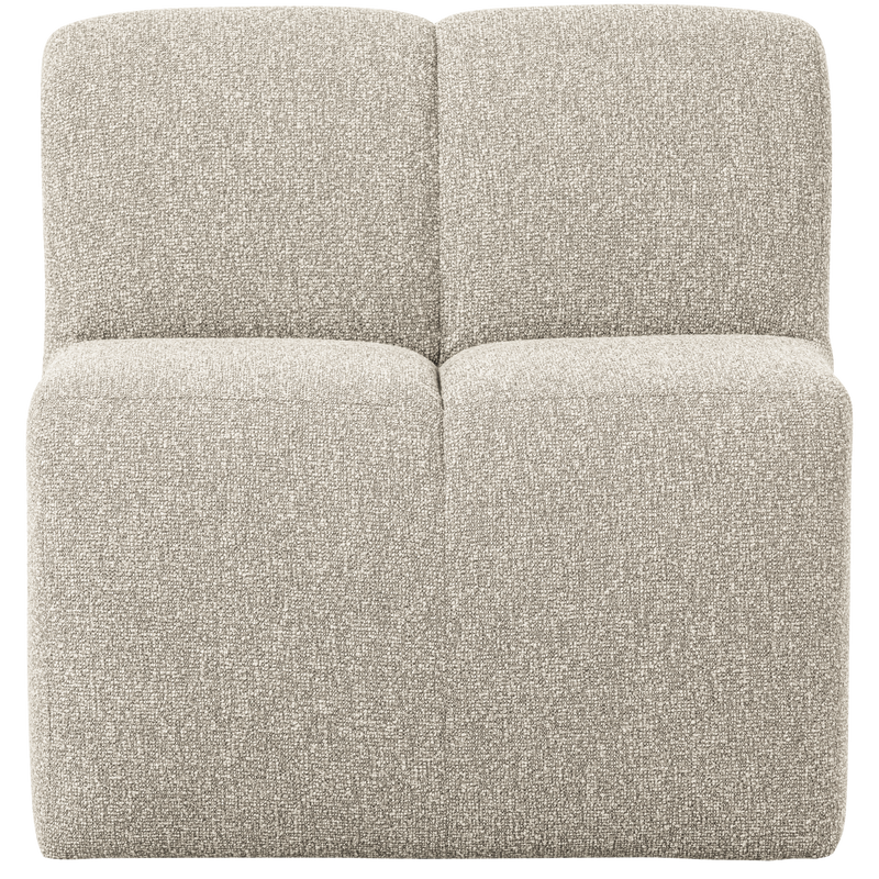 WOOOD Mojo Matbänk 84 cm med Ryggstöd i Bouclé Beige Melange
