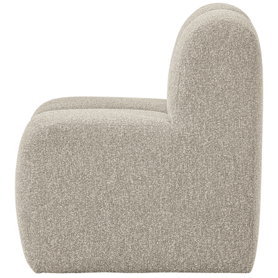 WOOOD Mojo Matbänk 84 cm med Ryggstöd i Bouclé Beige Melange