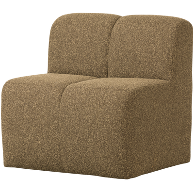 WOOOD Mojo Matbänk 84 cm med Ryggstöd i Bouclé Gul/Brun Melange