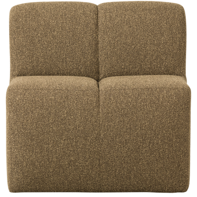 WOOOD Mojo Matbänk 84 cm med Ryggstöd i Bouclé Gul/Brun Melange