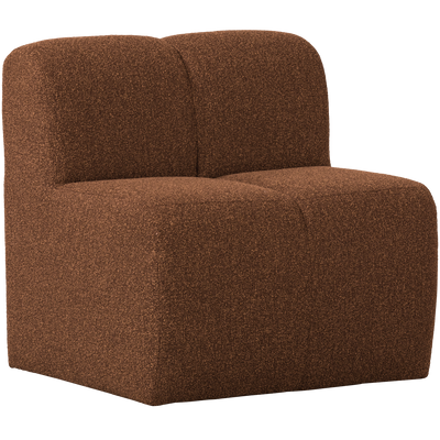 WOOOD Mojo Matbänk 84 cm med Ryggstöd i Bouclé Rostbrun Melange