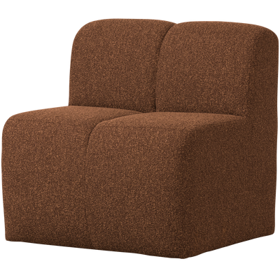 WOOOD Mojo Matbänk 84 cm med Ryggstöd i Bouclé Rostbrun Melange