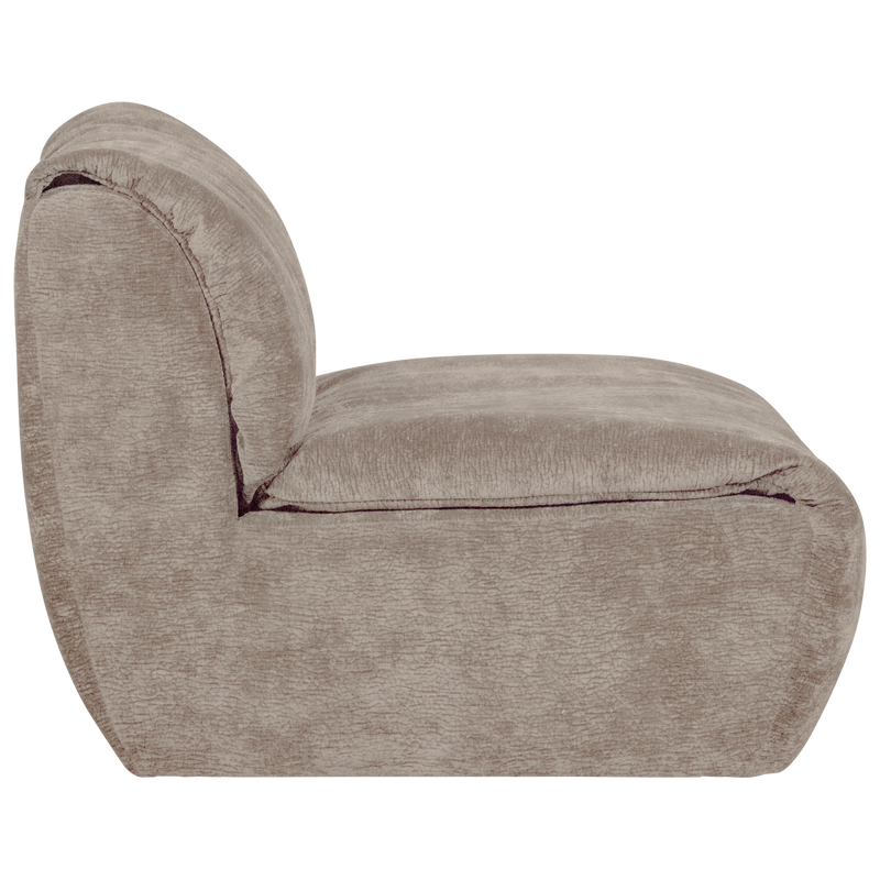 WOOOD BAGGY Soffmodul 1-sits 3D-chenille Sand