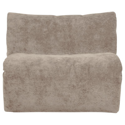 WOOOD BAGGY Soffmodul 1-sits 3D-chenille Sand