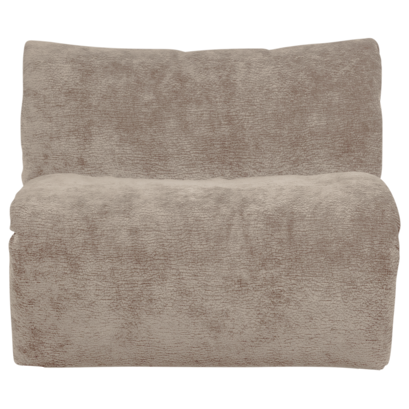 WOOOD BAGGY Soffmodul 1-sits 3D-chenille Sand