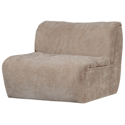 WOOOD BAGGY Soffmodul 1-sits 3D-chenille Sand