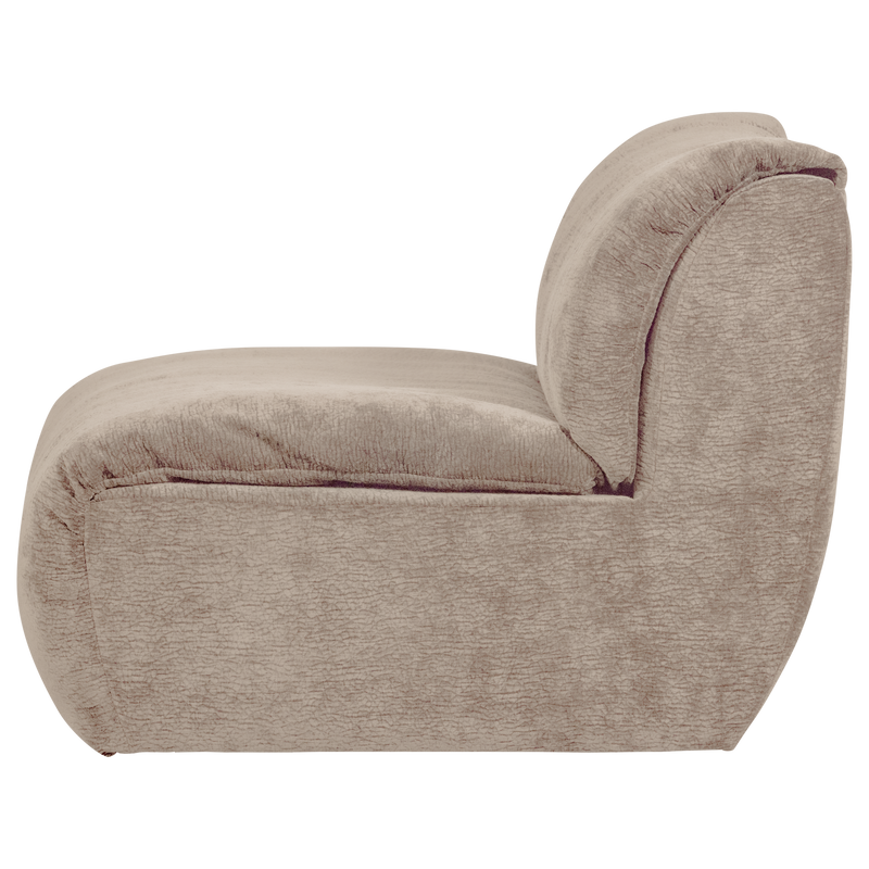 WOOOD BAGGY Soffmodul 1-sits 3D-chenille Sand