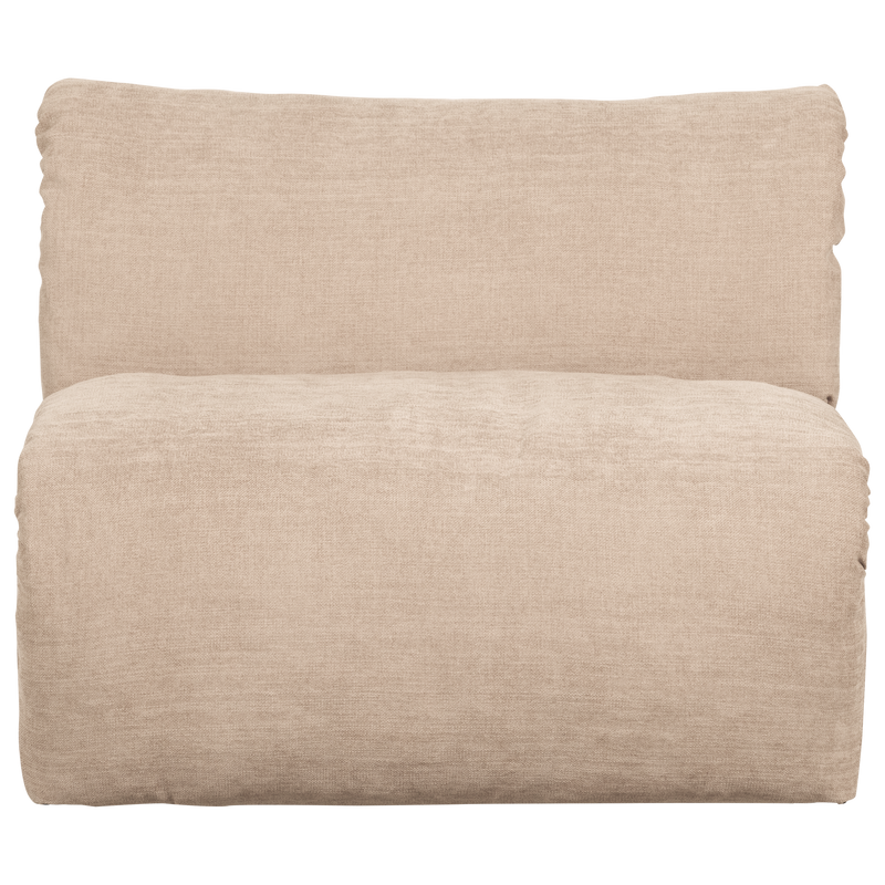 WOOOD BAGGY Soffmodul 1-sits Vävd Chenille Sand