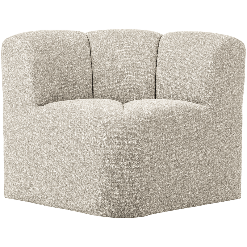 WOOOD MOJO Matbänk Hörn med Ryggstöd BOUCLE Beige melange