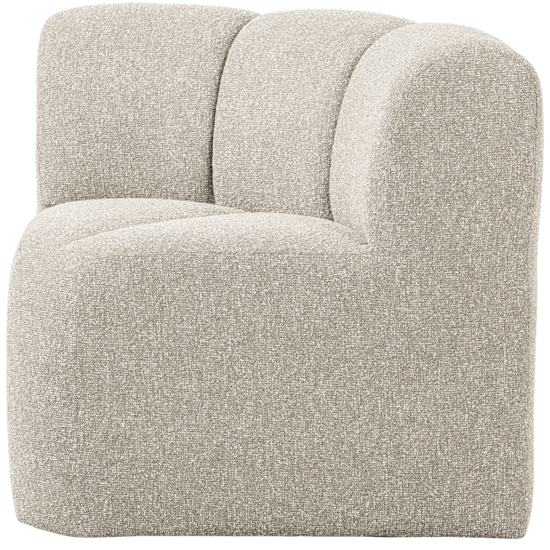 WOOOD MOJO Matbänk Hörn med Ryggstöd BOUCLE Beige melange