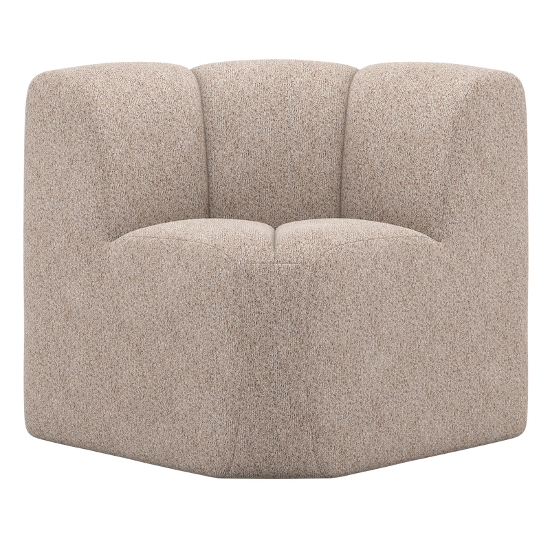 WOOOD MOJO Matbänk Hörn med Ryggstöd WOOLLY Mörk Sand