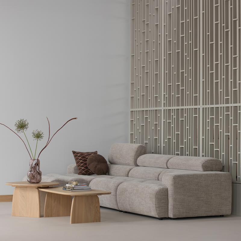WOOOD NOVI Soffmodul 1-sits Arm Höger Naturmelange