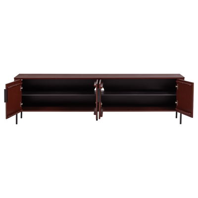 WOOOD GUNNAR TV-bänk 200 cm Vinröd