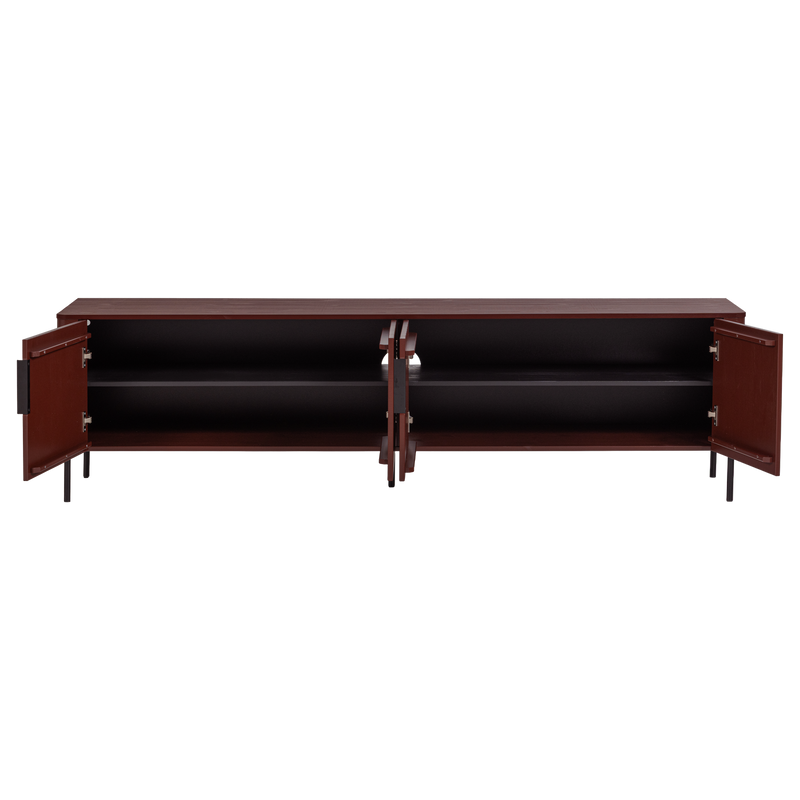 WOOOD GUNNAR TV-bänk 200 cm Vinröd