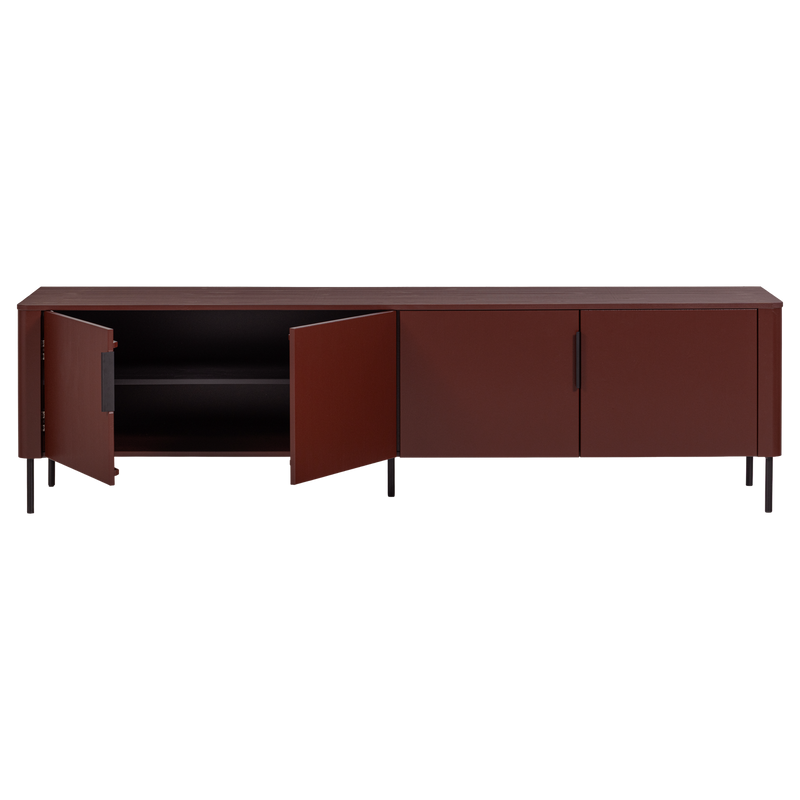 WOOOD GUNNAR TV-bänk 200 cm Vinröd