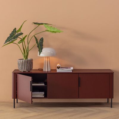 WOOOD GUNNAR TV-bänk 154 cm Furu Matt Vinröd
