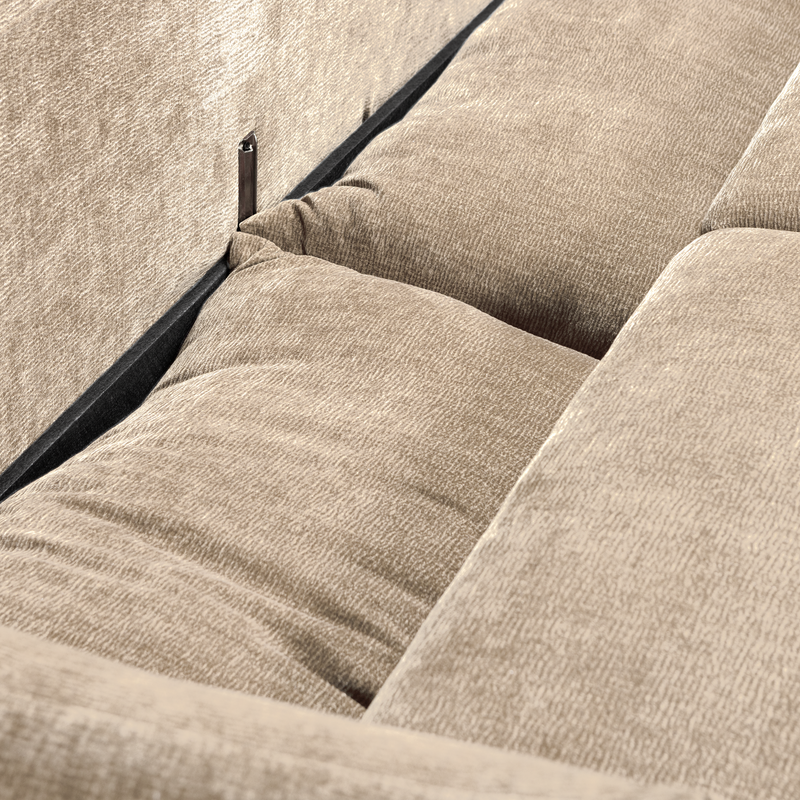 WOOOD JONNE 3-sits Bäddsoffa Chenille Natur
