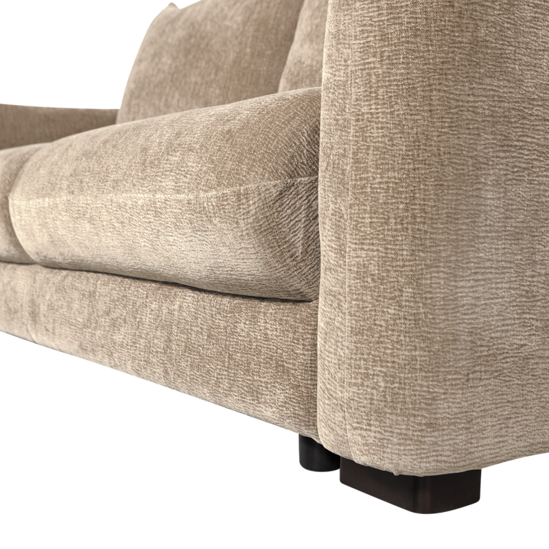 WOOOD JONNE 3-sits Bäddsoffa Chenille Natur