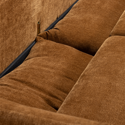 WOOOD JONNE 3-sits Bäddsoffa Chenille Brun