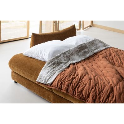 WOOOD JONNE 3-sits Bäddsoffa Chenille Brun