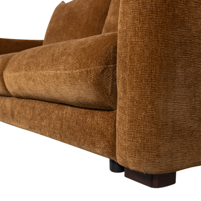WOOOD JONNE 3-sits Bäddsoffa Chenille Brun