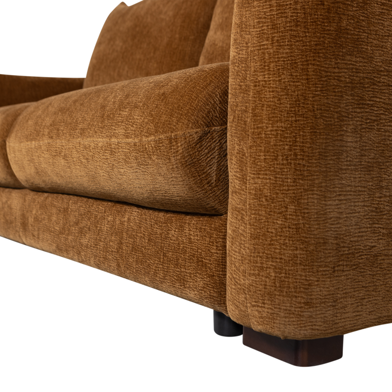 WOOOD JONNE 3-sits Bäddsoffa Chenille Brun