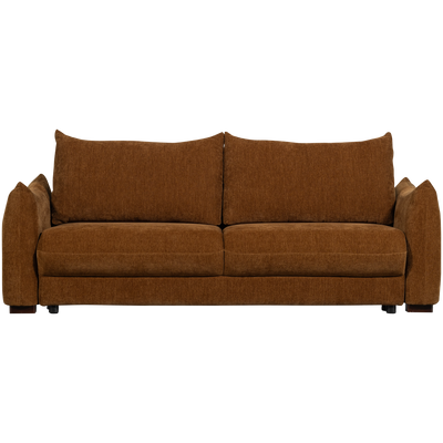 WOOOD JONNE 3-sits Bäddsoffa Chenille Brun