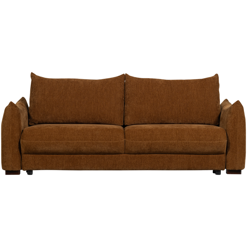 WOOOD JONNE 3-sits Bäddsoffa Chenille Brun