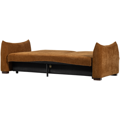 WOOOD JONNE 3-sits Bäddsoffa Chenille Brun