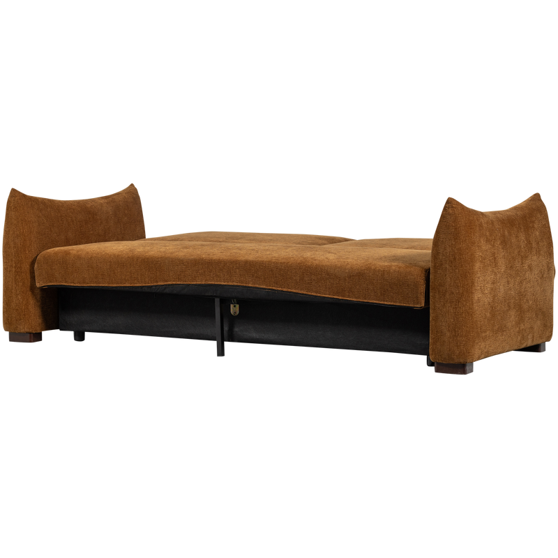 WOOOD JONNE 3-sits Bäddsoffa Chenille Brun