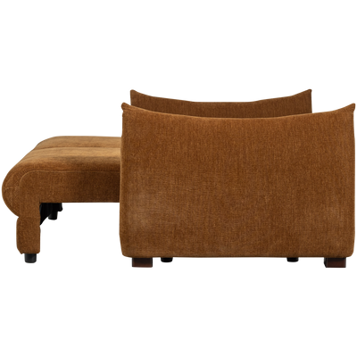 WOOOD JONNE 3-sits Bäddsoffa Chenille Brun