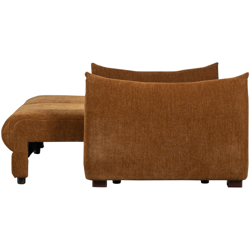 WOOOD JONNE 3-sits Bäddsoffa Chenille Brun
