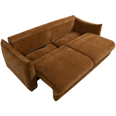 WOOOD JONNE 3-sits Bäddsoffa Chenille Brun