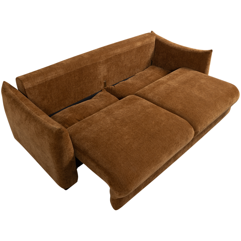 WOOOD JONNE 3-sits Bäddsoffa Chenille Brun