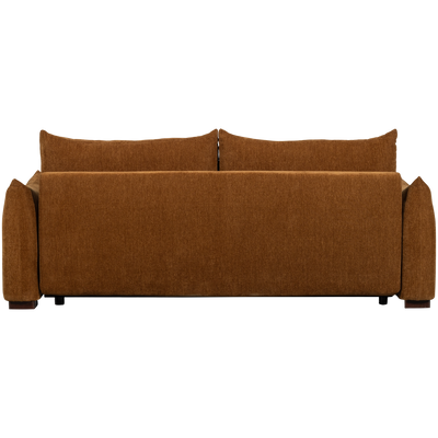 WOOOD JONNE 3-sits Bäddsoffa Chenille Brun