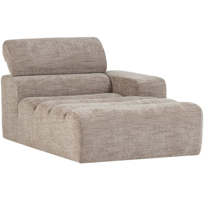 WOOOD NOVI Schäslongsoffa Höger Naturmelange