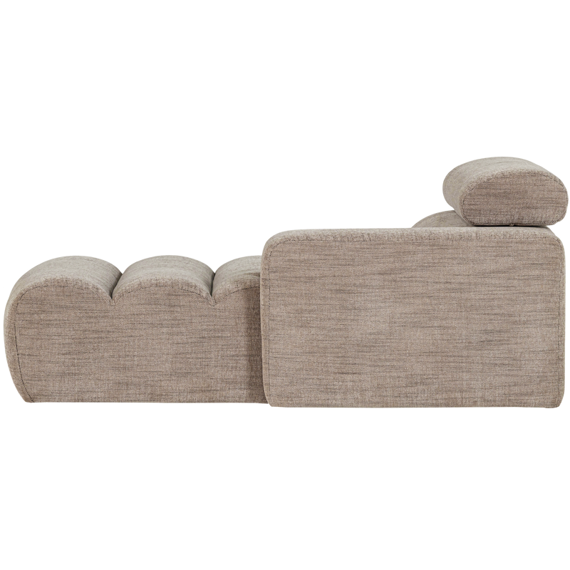 WOOOD NOVI Schäslongsoffa Höger Naturmelange