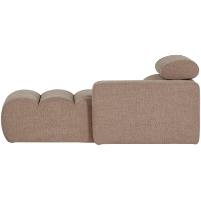 WOOOD NOVI Schäslongsoffa Höger Bouclé Mullvad