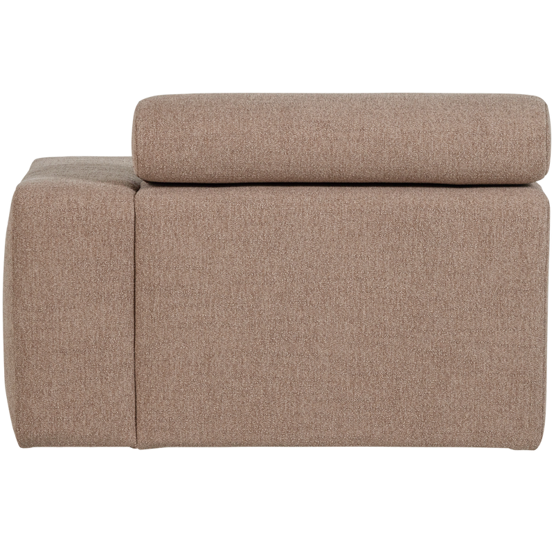 WOOOD NOVI Schäslongsoffa Höger Bouclé Mullvad