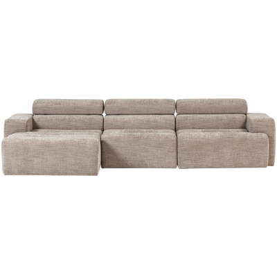 WOOOD NOVI Schäslongsoffa Vänster Naturmelange