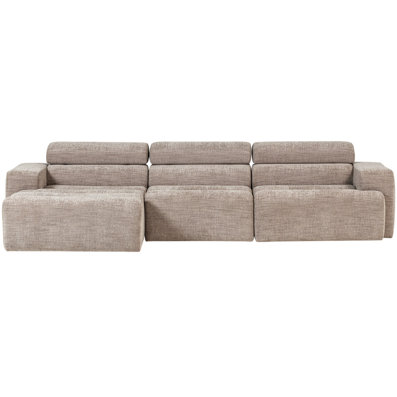 WOOOD NOVI Schäslongsoffa Vänster Naturmelange