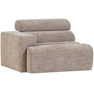 WOOOD NOVI Soffmodul 1-sits Arm Vänster Naturmelange